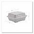 Vanguard Renewable and Compostable Sugarcane Clamshells, 6 x 6 x 3, White, 500/Carton (EPHC6NFA)