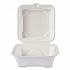Vanguard Renewable and Compostable Sugarcane Clamshells, 6 x 6 x 3, White, 500/Carton (EPHC6NFA)