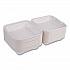 Vanguard Renewable and Compostable Sugarcane Clamshells, 8 x 8 x 3, White, 200/Carton (EPHC81NFA)