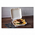 Vanguard Renewable and Compostable Sugarcane Clamshells, 8 x 8 x 3, White, 200/Carton (EPHC81NFA)