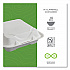 Vanguard Renewable and Compostable Sugarcane Clamshells, 9 x 9 x 3, White, 200/Carton (EPHC91NFA)