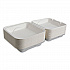 Vanguard Renewable and Compostable Sugarcane Clamshells, 9 x 9 x 3, White, 200/Carton (EPHC91NFA)