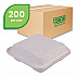 Vanguard Renewable and Compostable Sugarcane Clamshells, 3 Compartments, 9 x 9 x 3, White, 200/Carton (EPHC93NFA)