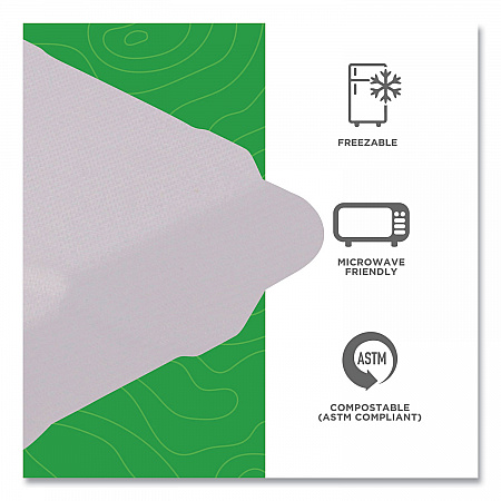 Vanguard Renewable and Compostable Sugarcane Clamshells, 3 Compartments, 9 x 9 x 3, White, 200/Carton (EPHC93NFA)