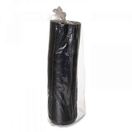 EcoLid 25% Recycled Content Hot Cup Lid, Fits 10 oz to 20 oz Hot Cups, Plastic, Black, 100/Pack, 10 Packs/Carton (EPHL16BR)