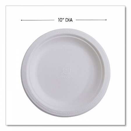 Vanguard Renewable and Compostable Sugarcane Plates, 10