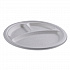 Vanguard Renewable and Compostable Sugarcane Plates, 3-Compartment Plate, 10