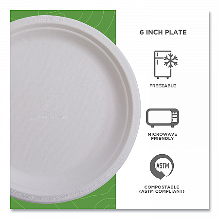 Vanguard Renewable and Compostable Sugarcane Plates, 6