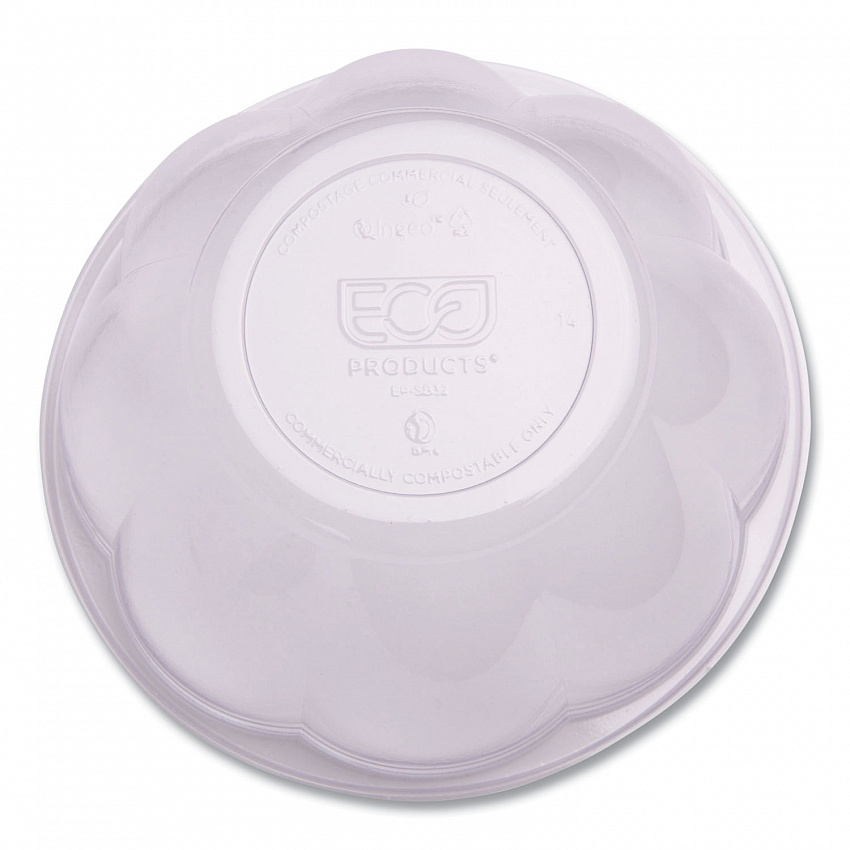 Renewable and Compostable Salad Bowls with Lids, 24 oz, Clear, Plastic, 50/Pack, 3 Packs/Carton (EPSB24)
