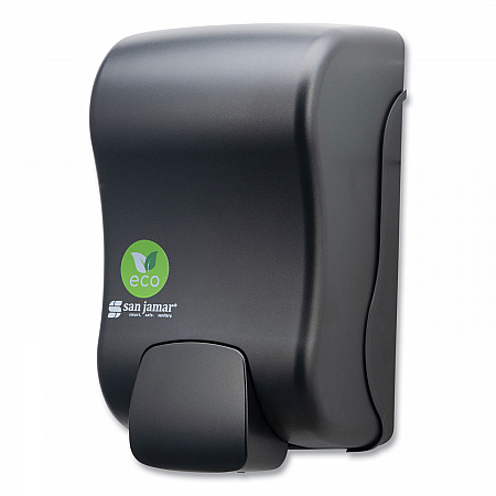 ecoLogic Rely Manual Foam Soap and Sanitizer Dispenser, 900 mL, 5,5 x 4,5 x 9.25, Black (SF900REBK)