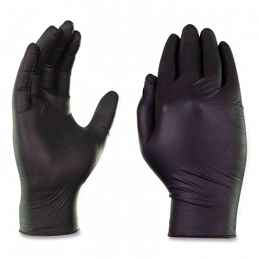 Industrial Nitrile Gloves, Powder-Free, Large, 3 mil Thick, 9.5" Long, Black, 100/Box, 10 Boxes/Carton (BX346100)