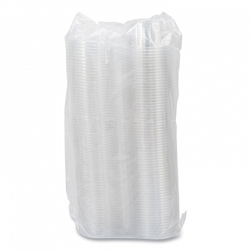 SafeSeal Tamper-Resistant, Tamper Evident Bowls, Flat Lid, 8 oz, 4.6 x 8.84 x 2.49, Clear, Plastic, 272/Carton (SC8F)
