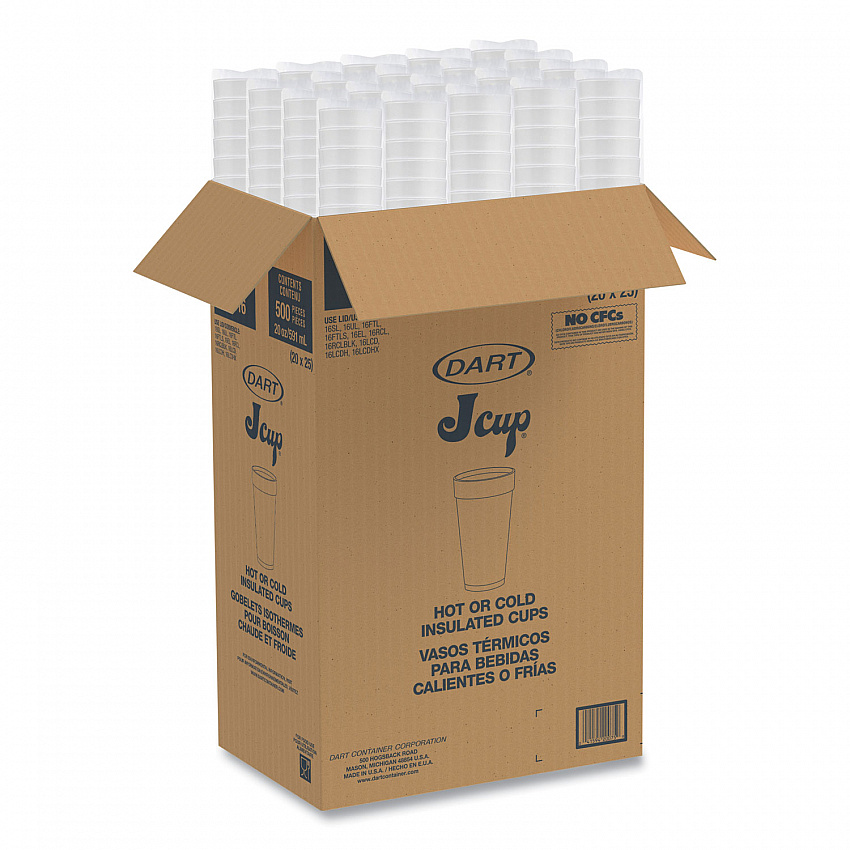 Breeze Hot/Cold Insulated Foam Drinking Cups, 20 oz, Red/White/Blue, 500/Carton (20J16B)