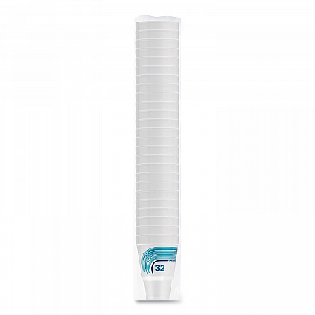Breeze Hot/Cold Insulated Foam Drinking Cups, Squat Pedestal Cup, 32 oz, Teal/White/Blue, 500/Carton (32AJ32B)