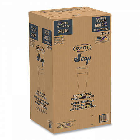 Breeze Hot/Cold Insulated Foam Drinking Cups, 24 oz, Green/White/Blue, 500/Carton (24J16B)