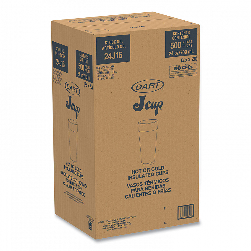 Breeze Hot/Cold Insulated Foam Drinking Cups, 24 oz, Green/White/Blue, 500/Carton (24J16B)