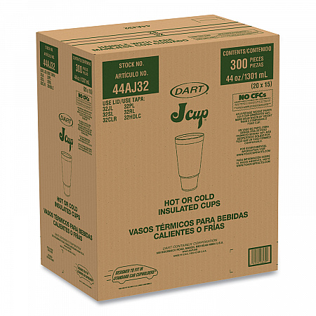 Breeze Hot/Cold Insulated Foam Drinking Cups, Pedestal Cup, 44 oz, Purple/White/Blue, 300/Carton (44AJ32B)