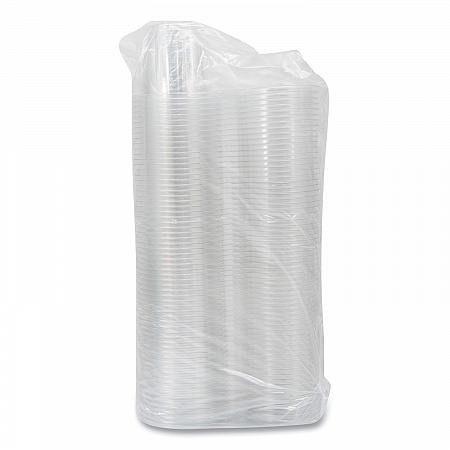 SafeSeal Tamper-Resistant, Tamper Evident Bowls, Flat Lid, 12 oz, 4.36 x 8.84 x 3.51, Clear, Plastic, 256/Carton (SC12F)