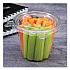 SafeSeal Tamper-Resistant, Tamper Evident Bowls, Flat Lid, 12 oz, 4.36 x 8.84 x 3.51, Clear, Plastic, 256/Carton (SC12F)