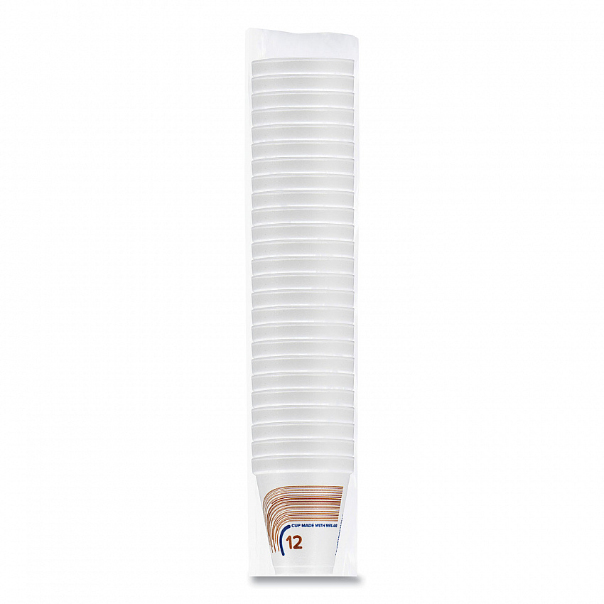 Breeze Hot/Cold Insulated Foam Drinking Cups, 12 oz, Brown/White/Blue, 1,000/Carton (12J16B)