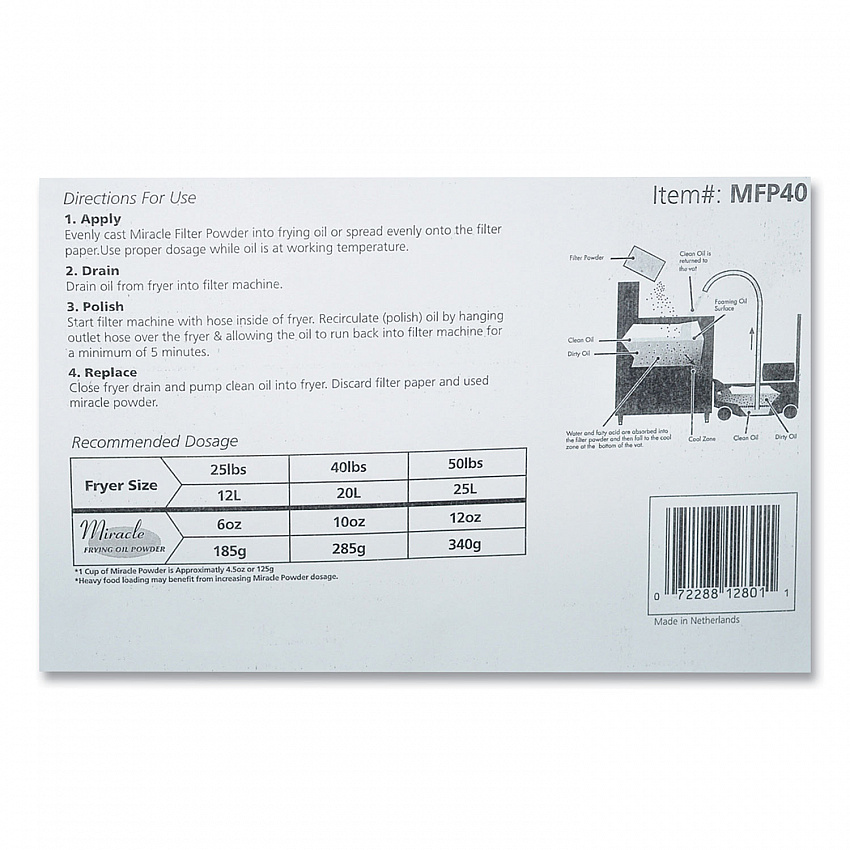 Filter Powder, 25 L, 40 lbs Box (MFP40)