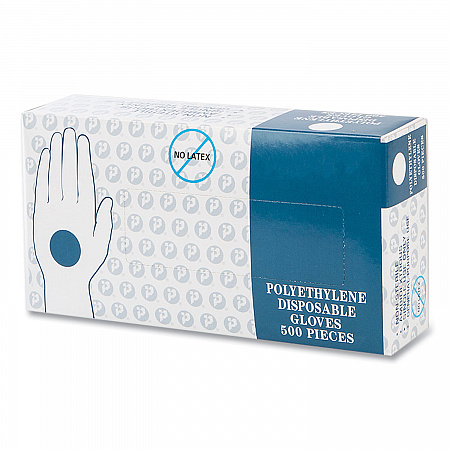Embossed Polyethylene Disposable Gloves, Powder-Free, Large, 3 mil Thick, Clear, 500/Box, 4 Boxes/Carton (GLLG2K)