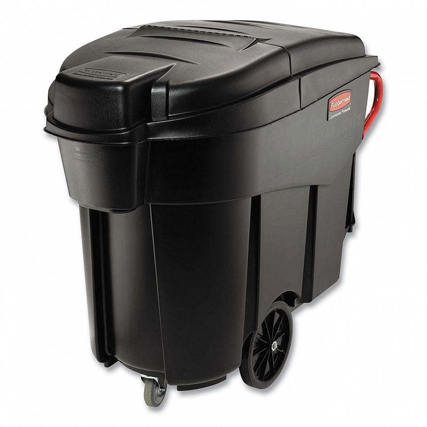 Mega BRUTE Mobile Container Lid, 30 x 49.5, Black (FG9W7200BLA)