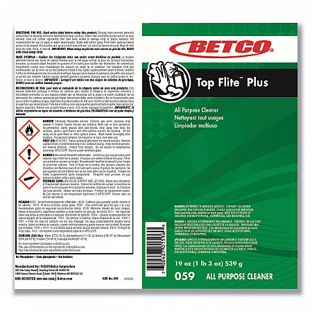 Top Flite Plus All-Purpose Cleaner, 19 oz Aerosol Can, 12/Carton (0592300)
