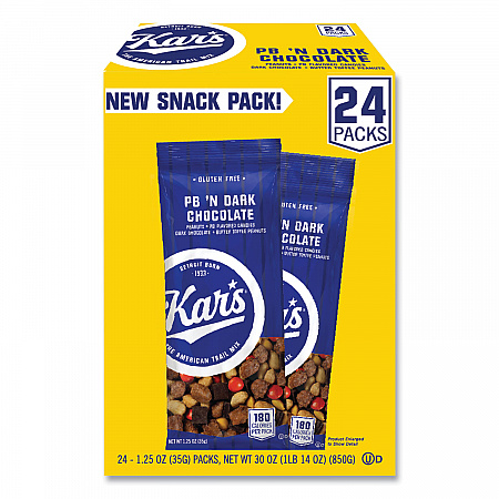 Trail Mix, Dark Chocolate/Peanut Butter, 1.25 oz Packet, 24/Box (08037)