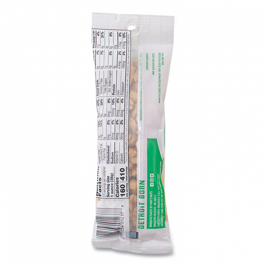 Peanuts, Salted, 2.5 oz Packet, 12/Box (SN08237)