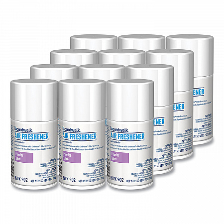 Metered Air Freshener Refill, Powder Mist, 7 oz Aerosol Spray, 12/Carton (902)