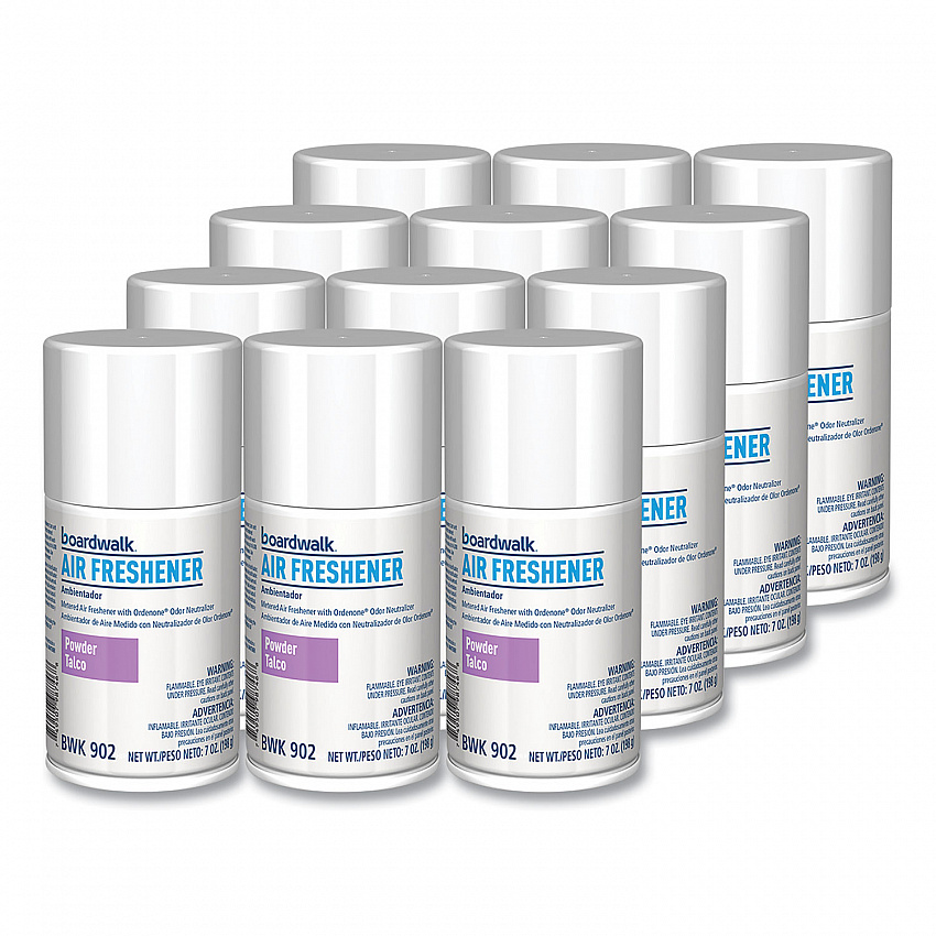 Metered Air Freshener Refill, Powder Mist, 7 oz Aerosol Spray, 12/Carton (902)