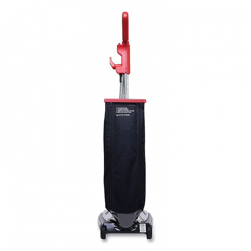 TRADITION QuietClean Upright Vacuum SC889A, 12" Cleaning Path, Gray/Red/Black (SC889D)