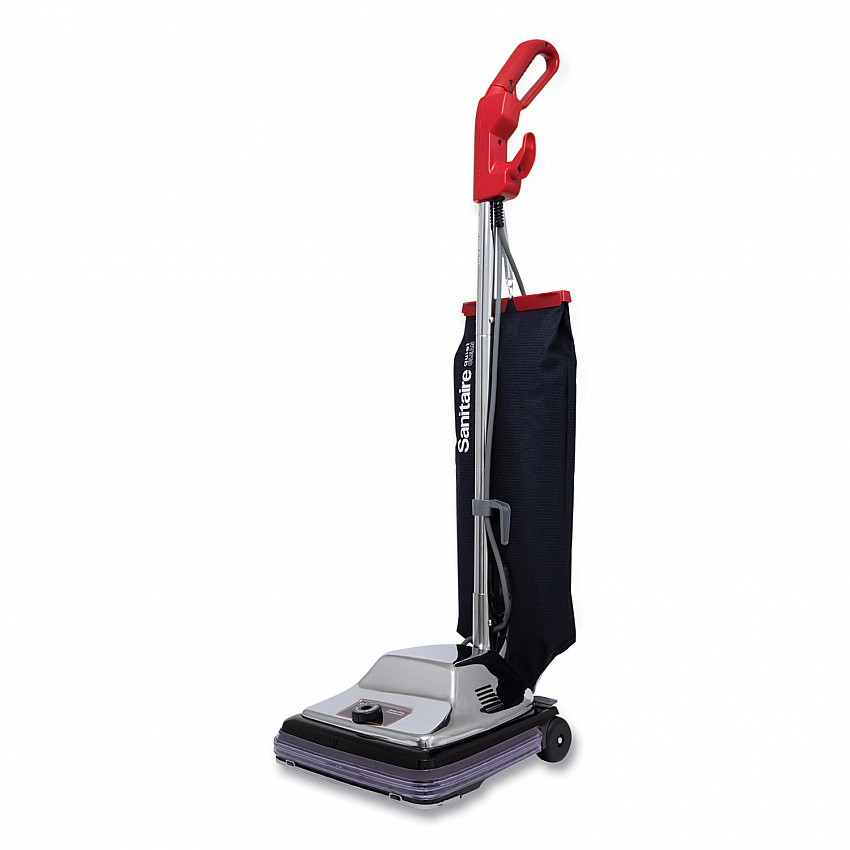 TRADITION QuietClean Upright Vacuum SC889A, 12" Cleaning Path, Gray/Red/Black (SC889D)