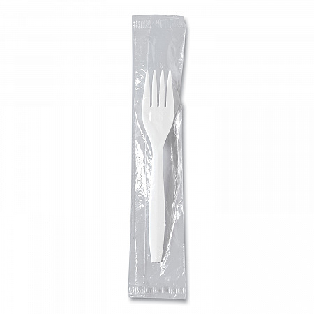 Regal Mediumweight Cutlery, Individually Wrapped, Fork, Plastic, White, 1,000/Carton (MOW10007)
