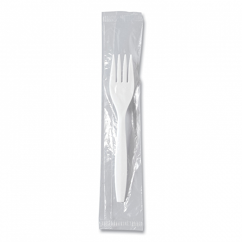Regal Mediumweight Cutlery, Individually Wrapped, Fork, Plastic, White, 1,000/Carton (MOW10007)