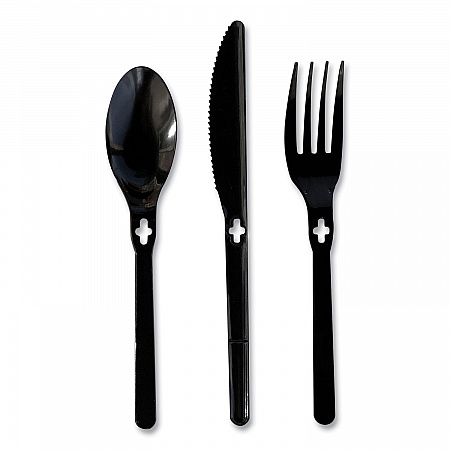 Knife WeGo Polystyrene Utensils, Knife, Plastic, Black, 1,000/Carton (54101102)
