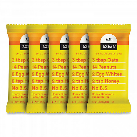 Adult Bars, Honey Cinnamon Peanut Butter, 1.9 oz Bar, 5 Bars/Packs, 2 Packs/Carton (60000748)
