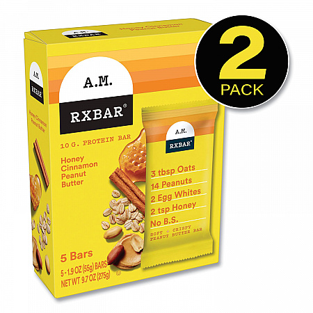 Adult Bars, Honey Cinnamon Peanut Butter, 1.9 oz Bar, 5 Bars/Packs, 2 Packs/Carton (60000748)
