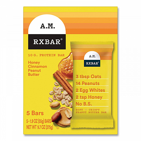 Adult Bars, Honey Cinnamon Peanut Butter, 1.9 oz Bar, 5 Bars/Packs, 2 Packs/Carton (60000748)