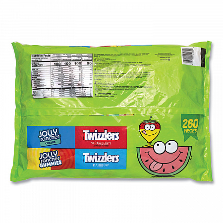 Twizzlers and Jolly Rancher Sweets Assortment Bulk Variety, Assorted Flavors, 260/Pack (22002061)