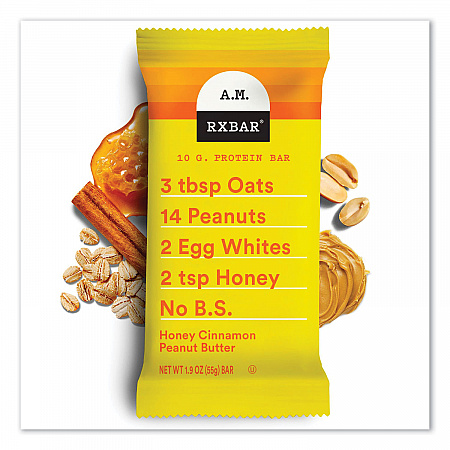 Adult Bars, Honey Cinnamon Peanut Butter, 1.9 oz Bar, 5 Bars/Packs, 2 Packs/Carton (60000748)