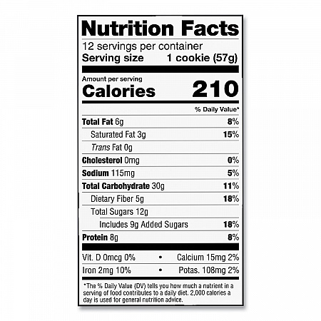 Chocolate Chip Cookie, 2 oz Packet. 12/Pack (22002081)