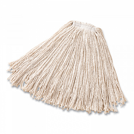 Cut-End Cotton Wet Mop Heads, Cotton/Plastic, White, 12/Carton (FGF51800WH00)