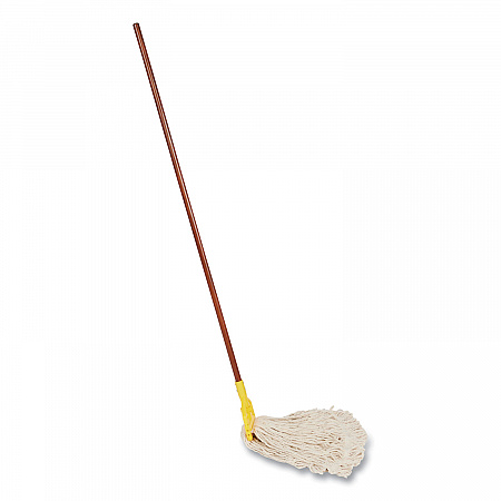 Cut-End Cotton Wet Mop Heads, Cotton/Plastic, White, 12/Carton (FGF51800WH00)