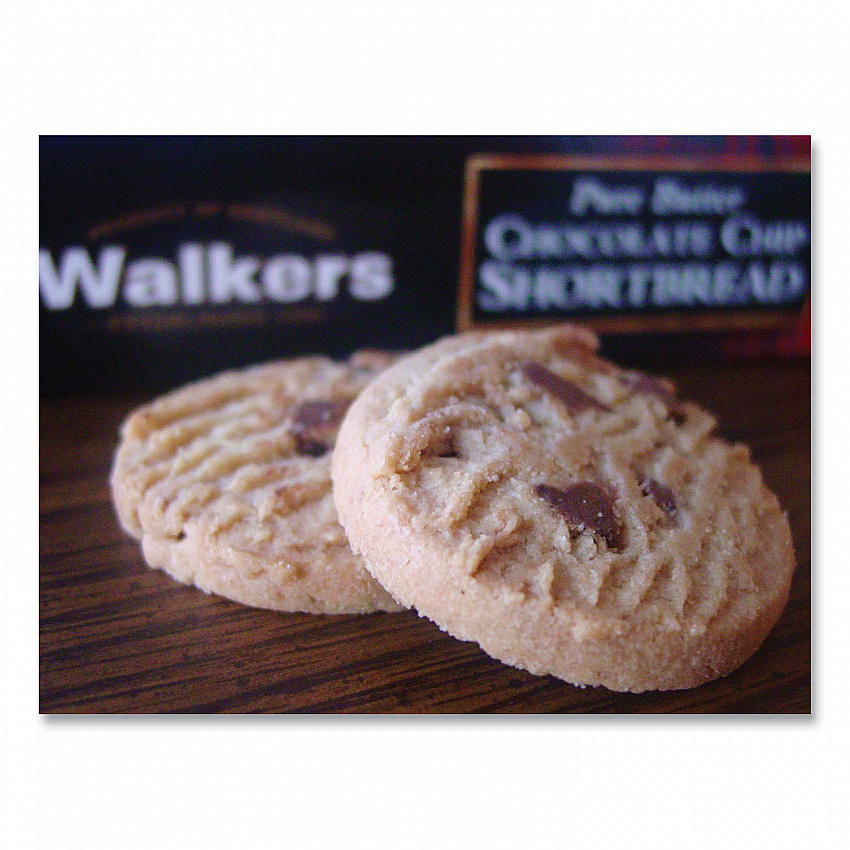 Shortbread Cookies, Chocolate Chip, 1.4 oz Pack, 2/Pack, 20 Packs/Box (1537D)