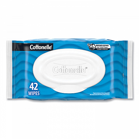Fresh Care Flushable Cleansing Cloths, 1-Ply, 3.75 x 5.5, White, 42/Pack, 12 Packs/Carton (44932CT)