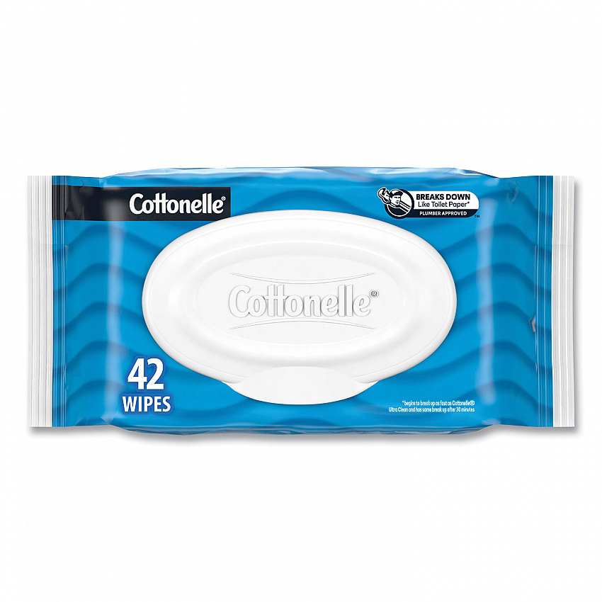 Fresh Care Flushable Cleansing Cloths, 1-Ply, 3.75 x 5.5, White, 42/Pack (44932PK)