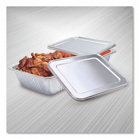 Steam Table Pan Lids, Full Curl Edge, Fits Half-Size Pan, 0.62