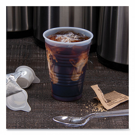 High-Impact Polystyrene Cold Cups, 7 oz, Plastic, Translucent, 100/Pack (Y7PK)